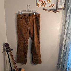 Straight cut corduroy pants